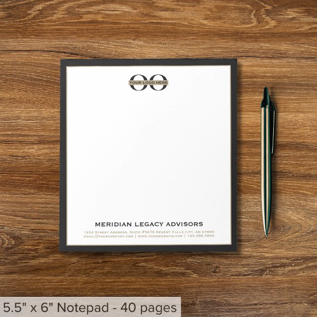 Bloc De Notas Negocio con logotipo de empresa (Subido por el creador)