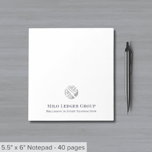 Bloc De Notas Negocio con logotipo de Personalizado moderno