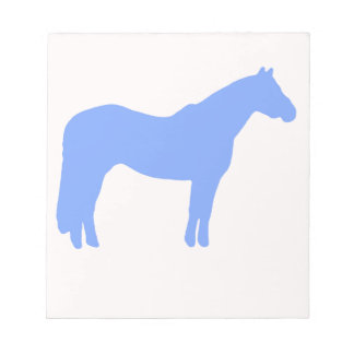 Bloc De Notas Negocio de Entrenador de Caballos Azul Simple y Mo