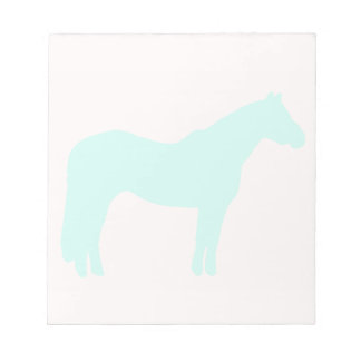 Bloc De Notas Negocio de Entrenador de Caballos Azul Simple y Mo