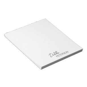 Bloc De Notas Negocio moderno minimalista en negro y blanco