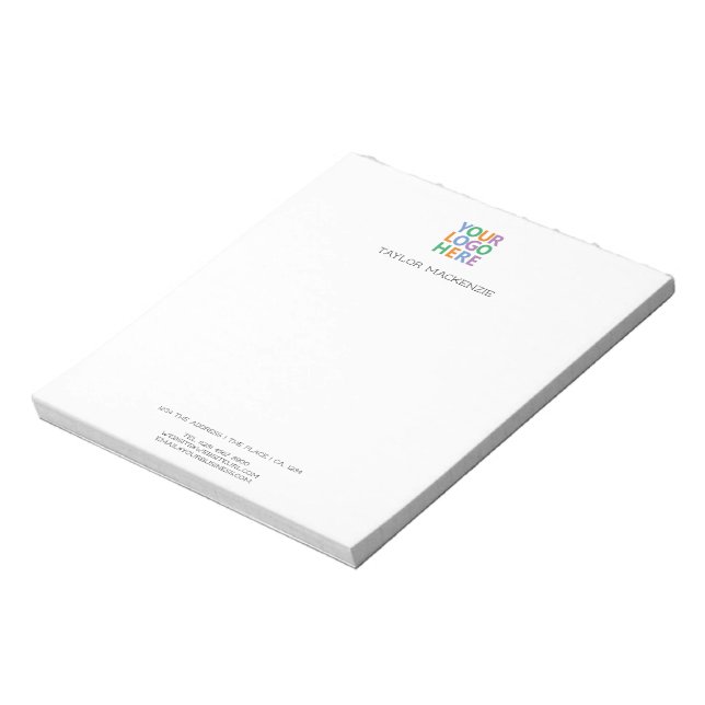 Bloc De Notas Negocio Tu Logo Personalizado (Lado Izquierdo)
