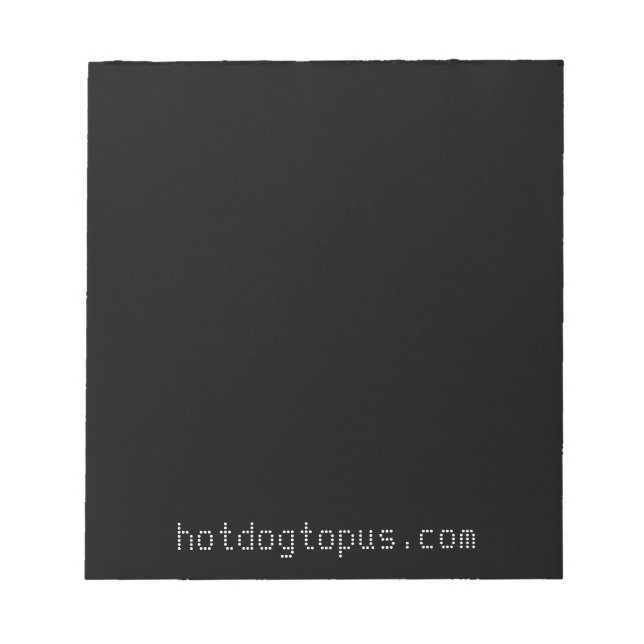 Bloc de notas negro oscuro para pinzas y marcadore (Frente)