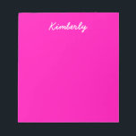 Bloc De Notas Neon Pink Solid Color Personalizar It<br><div class="desc">Este producto se presenta en Neon Pink,  un color rosa muy brillante y vibrante. Personalizar fácilmente este producto con su propio texto,  imagen o foto.</div>