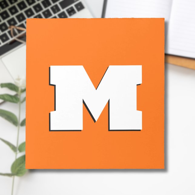 Bloc De Notas Neon Sunset Naranja y White 3D Big Modern Inicial (Subido por el creador)