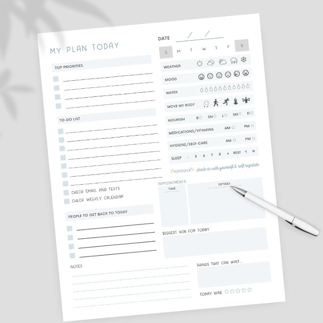 Bloc De Notas Neurodivergente en el ADHD de planificación diaria (adhd planner, focus planner, planner, neurodivergent planner, self care planner, daily planner)