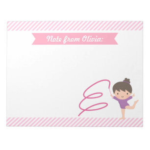 Bloc De Notas Niña Gimnasta Adorable y Gimnasia de Cinta