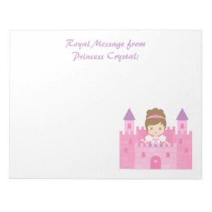 Bloc De Notas Niña Princesa Linda en Castillo Rosa