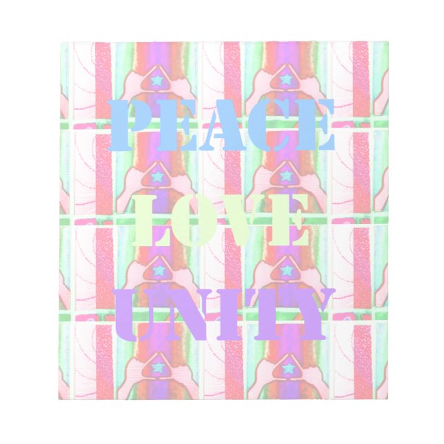 Bloc De Notas Niños bebés Paz Amor Unidad Hakuna Matata diseño.p (Frente)