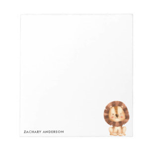 Bloc De Notas Niños de león pequeños simples personalizados