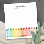 Bloc De Notas Niños modernos maestros coloridos colores de rayón<br><div class="desc">Si necesita más personalización o cualquier otro elemento que coincida,  no dude en ponerse en contacto conmigo en yellowfebstudio@gmail.com</div>