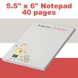 Bloc De Notas Niños niño pequeño palo niño rojo gris amarillo co<br><div class="desc">Personalice este letrero para un niño pequeño,  con su nombre.
Diseñado en gris con una figura de palo de niño vestida de rojo,  negro y amarillo,  con estrellas amarillas.</div>