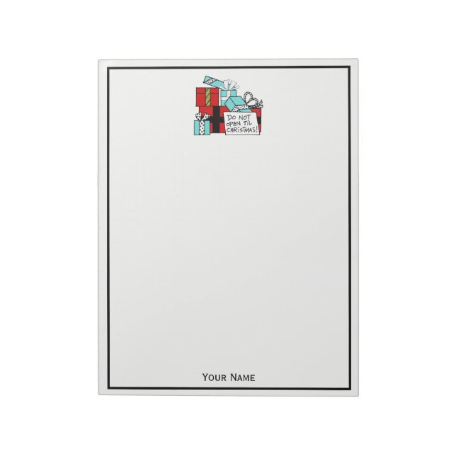 Bloc De Notas No abrir hasta que Navidad presente navidad (Lado Izquierdo)