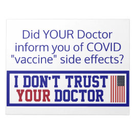 Bloc De Notas No confío en su Médica