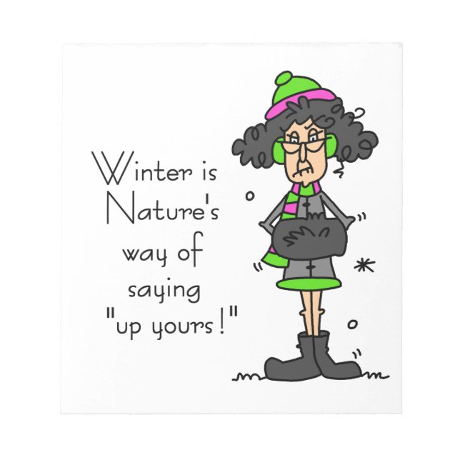 Bloc De Notas No es un fanático del invierno (Frente)