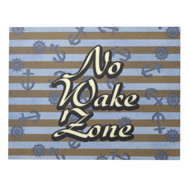 Bloc De Notas No Hay Anclajes Y Ruedas Náuticas En La Zona De De (Frente)