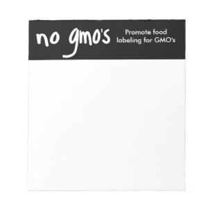 Bloc De Notas No hay GMO que promueva leyes de etiquetado en neg