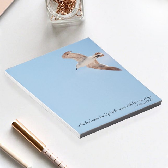 Bloc De Notas No hay pájaro con exceso de gaviota volando azul (Subido por el creador)