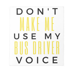 Bloc De Notas No me obligue a usar mi voz de controlador de bus