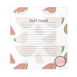 Bloc De Notas No olvides la sandía Kawaii