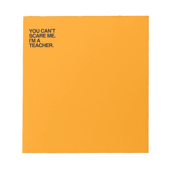 Bloc De Notas NO PUEDES ASUSTARME, SOY MAESTRO - Halloween (Frente)