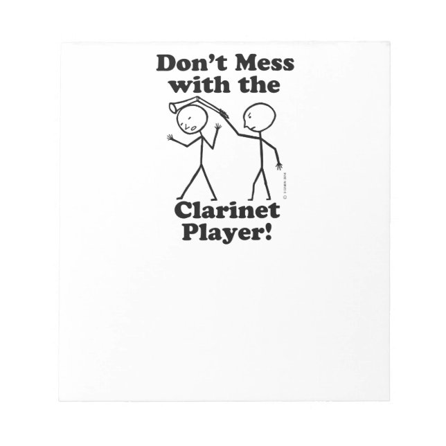 Bloc De Notas No te metas con el jugador del Clarinet (Frente)