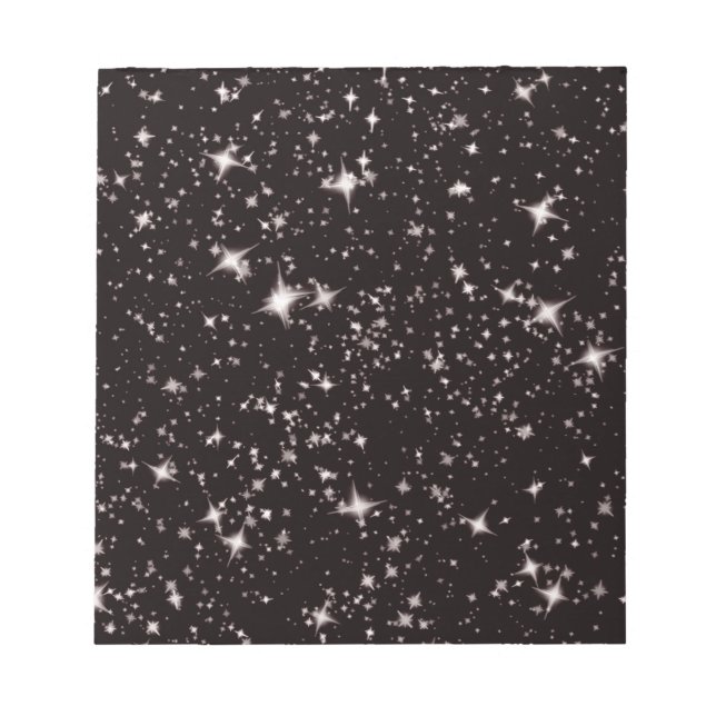 Bloc De Notas noche negra de estrellas (Frente)