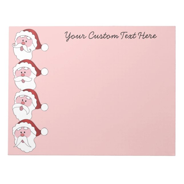 Bloc De Notas Noche personalizado de Santa Mustaches (Frente)