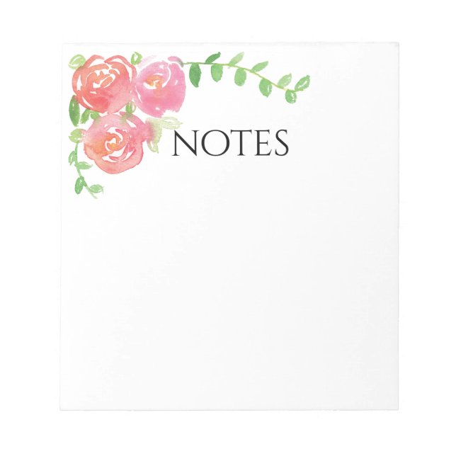 Bloc De Notas noepad de notas florales (Frente)