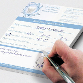 Bloc De Notas Nombramiento médico de dentadura dental dental