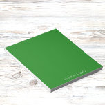 Bloc De Notas Nombre blanco verde del bosque<br><div class="desc">Color del fondo verde del bosque. Personaliza y agrega tu nombre. Texto blanco.</div>