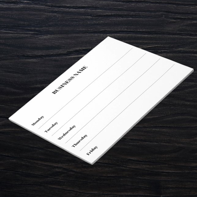 Bloc De Notas Nombre comercial del calendario de semanas (Subido por el creador)