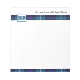 Bloc De Notas Nombre con letra de monograma elegante personaliza