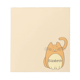 Bloc De Notas Nombre de agregado de gatos Personalizado circular