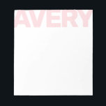 Bloc De Notas Nombre de bloque Cualquier nombre de color persona<br><div class="desc">Personalice este sencillo y elegante bloc de notas con su nombre personalizado. Siéntete libre de personalizar y personalizar. Existen opciones de edición y color.</div>