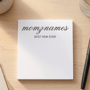 Bloc De Notas Nombre de caligrafía de la mejor mamá personalizad