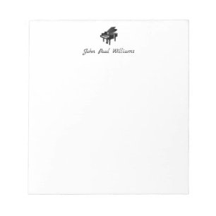 Bloc De Notas Nombre de caligrafía de música de gran piano clási