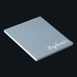 Bloc De Notas Nombre de caligrafía Minimalista personalizada en<br><div class="desc">Nombre de caligrafía Minimalista personalizada en Bloc de notas azul</div>