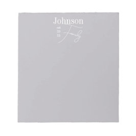 Bloc De Notas Nombre de familia de script moderno personalizado