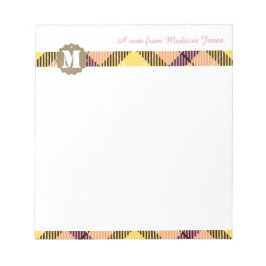 Bloc De Notas Nombre de guión profesional Monograma moderno Tart