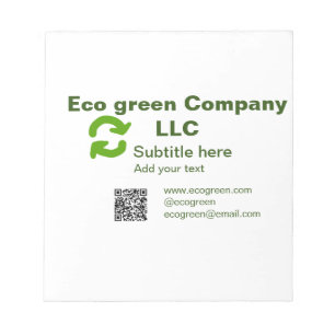 Bloc De Notas Nombre de la empresa ecológica deducción de correo