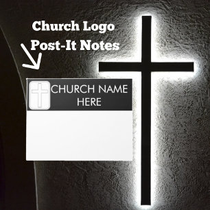 Bloc De Notas Nombre de la iglesia con cristiano pastor cruzado