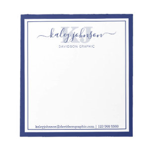 Bloc De Notas Nombre de la Marina de Negocios De La Oficina De