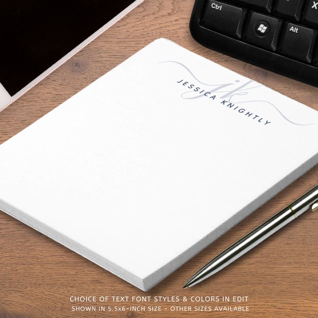 Bloc De Notas Nombre de las iniciales del monograma de la escrit (Subido por el creador)