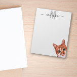 Bloc De Notas Nombre de monograma de acuarela de gato inapropiad<br><div class="desc">Este diseño puede ser personalizado en el área proporcionada cambiando la foto y/o el texto. O puede personalizarse haciendo clic en Personalizar esta plantilla y, a continuación, eligiendo la opción de hacer clic en el personalizar y eliminando o cambiando el color del fondo, agregando texto, cambiando el color o estilo...</div>