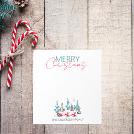 Bloc De Notas Nombre de Navidades de invierno de renos de Santa 