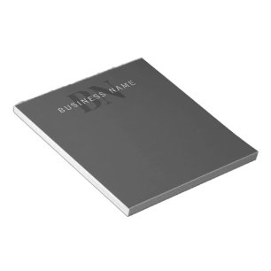 Bloc De Notas Nombre de negocio editable gris (o cualquier otro 