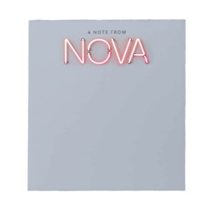 Bloc De Notas Nombre de Nova en luces de neón