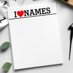 Bloc De Notas Nombre del corazón