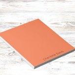 Bloc De Notas Nombre del naranja de coral<br><div class="desc">Coral,  color de fondo naranja. Personaliza y agrega tu nombre. Texto negro.</div>